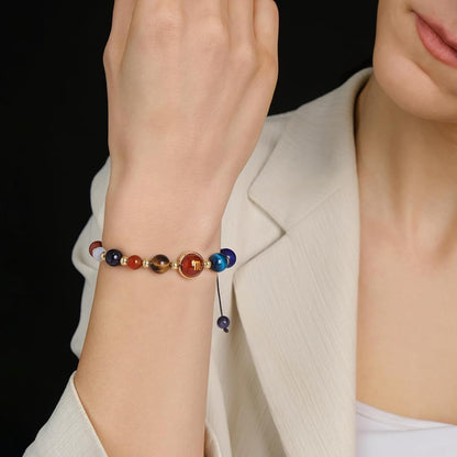 Scorpio Zodiac Bracelet for Women – Natural Stone Beaded | Stretchable Fit | Evil Eye & Negative Energy Protection