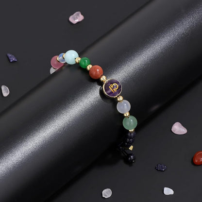 Libra Zodiac Bracelet for Women – Natural Stone Beaded | Stretchable Fit | Evil Eye & Negative Energy Protection