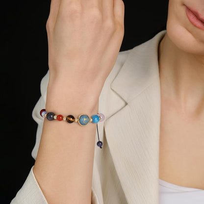 Taurus Zodiac Bracelet for Women – Natural Stone Beaded | Stretchable Fit | Protection from Negative Energy & Evil Eye