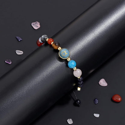 Taurus Zodiac Bracelet for Women – Natural Stone Beaded | Stretchable Fit | Protection from Negative Energy & Evil Eye