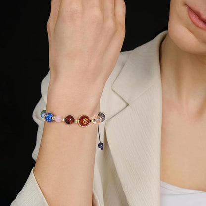 Cancer Zodiac Bracelet for Women – Natural Stone Beaded | Stretchable Fit | Evil Eye & Negative Energy Protection