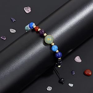 Sagittarius Zodiac Bracelet for Women – Natural Stone Beaded | Stretchable Fit | Evil Eye & Negative Energy Protection